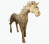 Product image 1 of the product “Standing Horse , the head is carved into wood, the body is made from single teak root pieces. The size is sbout 240cm lenght and 180cm height. ”